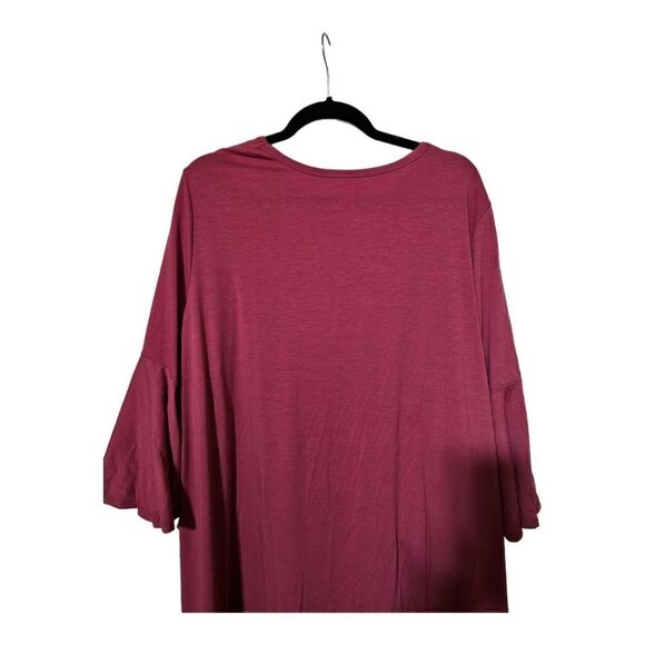 LULAROE Maurine Ruffle Hem Dress Bell Sleeves, Size 3XL - Picture 4 of 11